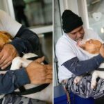 He keeps his promise to his dog, he was forced to give up 4 months ago but he came back for him