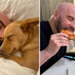 John Travolta shares adorable photos of him with rescue dog Peanut