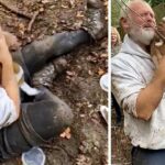 Man Breaks Down When Strangers Help Rescue His Missing Dog From Fox Hole.