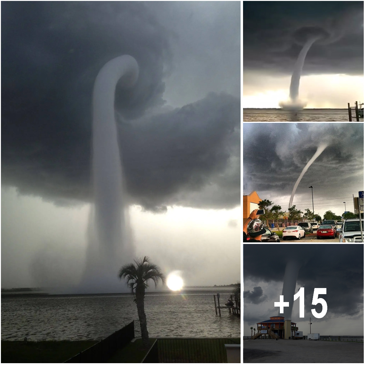 Stunning Waterspout in Florida’s Tampa Bay Captured on Camera as It Makes Landfall