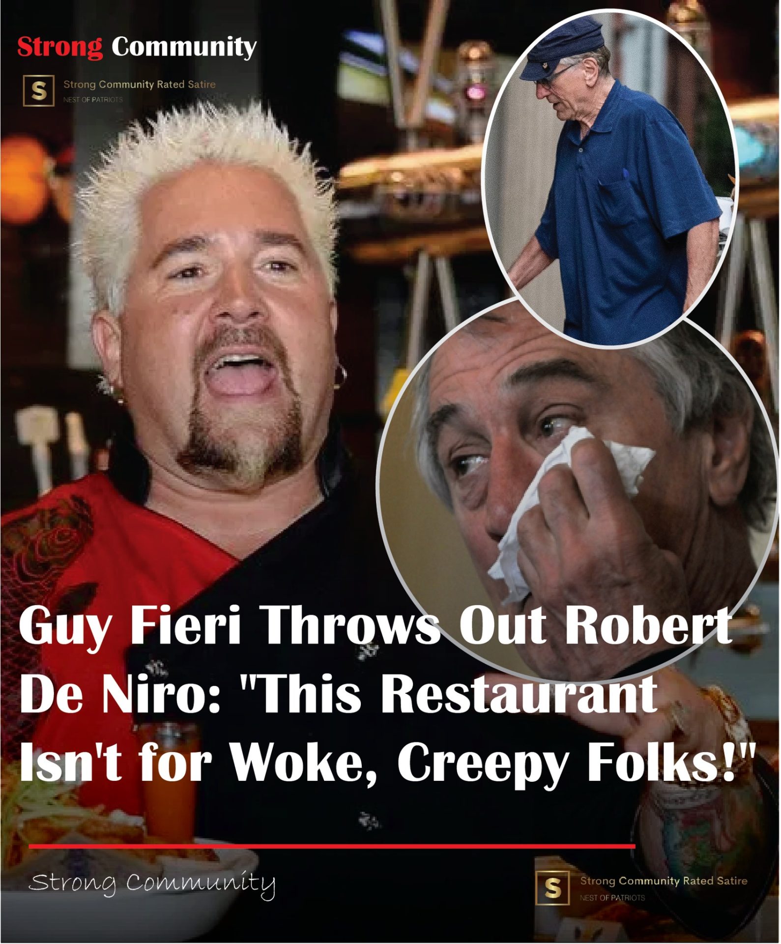 Guy Fieri directly told Robert De Niro, “This place isn’t for woke, creepy folks,” shocking patrons and onlookers alike. The actor was swiftly removed from Fieri’s highly praised restaurant, sparking a massive outcry and speculation on social media. It was a dramatic showdown.