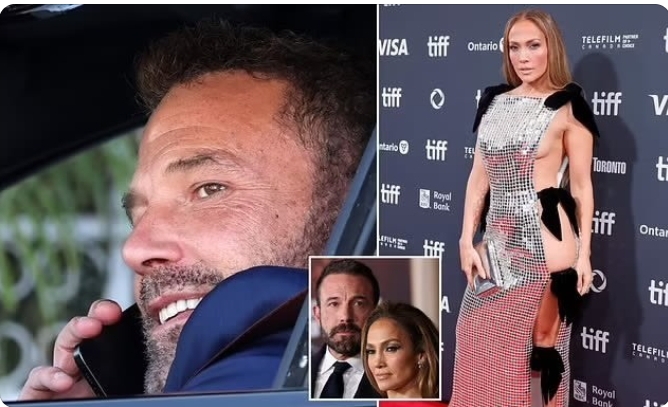 Ben Affleck grins in LA as Jennifer Lopez jets off to their film premiere where she admits: ‘I’m a bad picker’