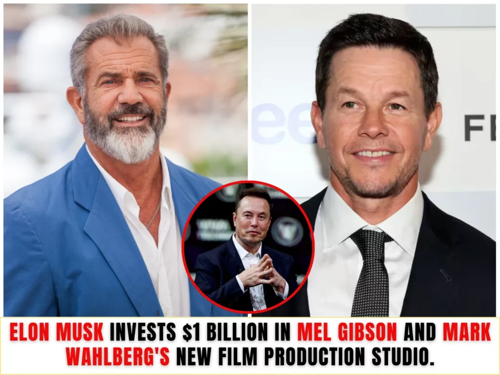 Breaking News: Elon Musk Invests $1 Billion in Mel Gibson and Mark Wahlberg’s New Film Production Studio.