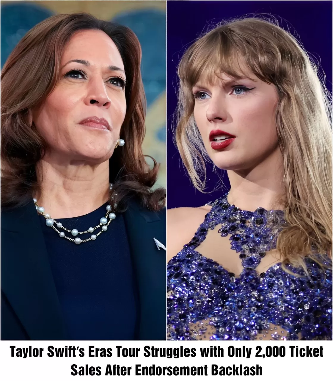 Taylor Swift’s Eras Tour Faces Setback with Just 2,000 Tickets Sold Amid Endorsement Controversy