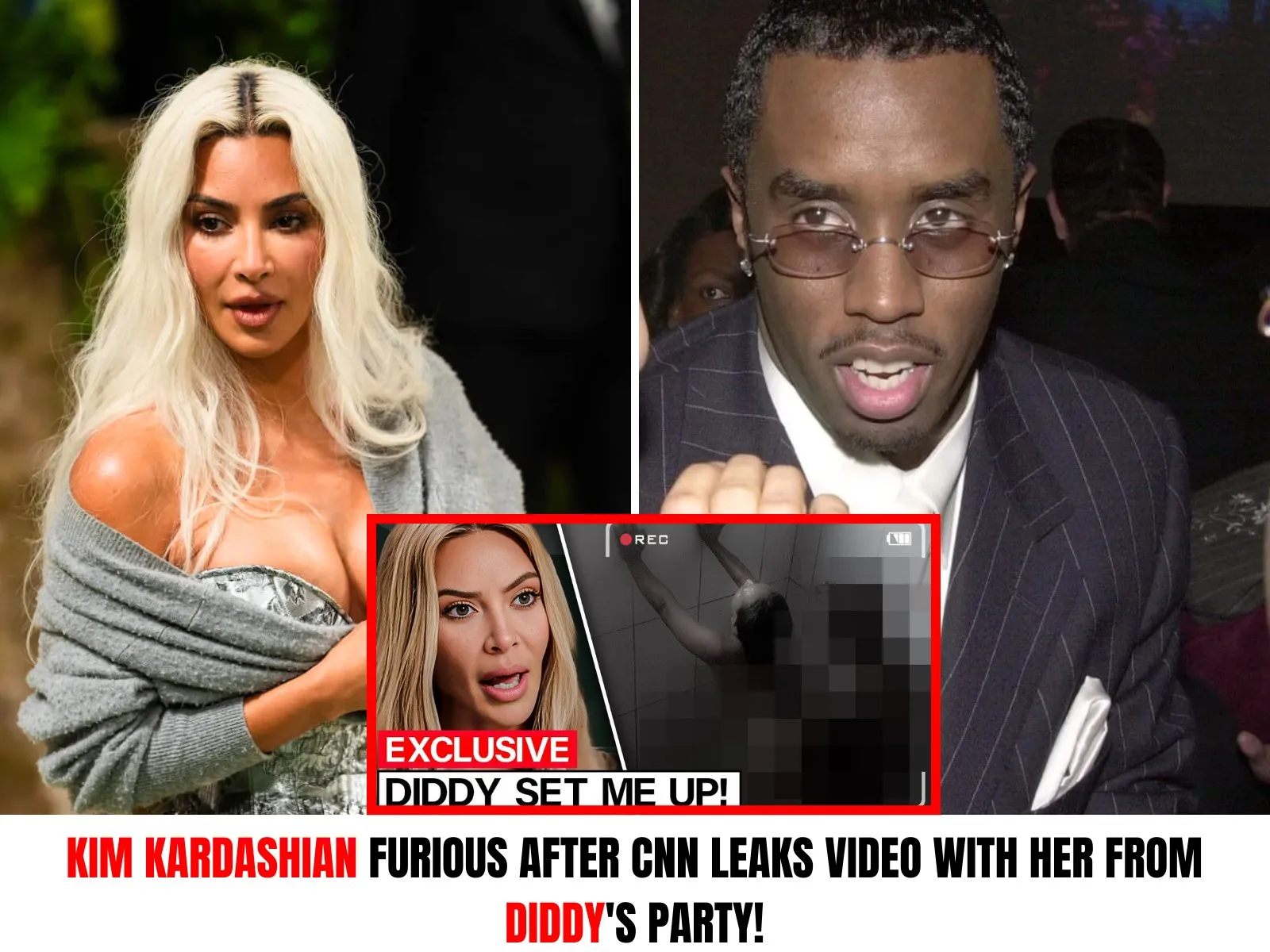 SHOCKING: Kim Kardashian FURIOUS After CNN Leaks Video With Her From Diddy’s Party! – News Speed